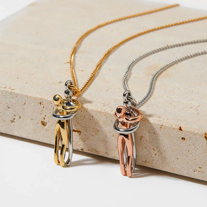 Un amor eterno collar en acero inoxidable + caja de regalo gratis.