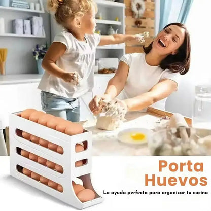 FreshEggs® Organizador De Huevos 4 Niveles- cocina siempre ordenada