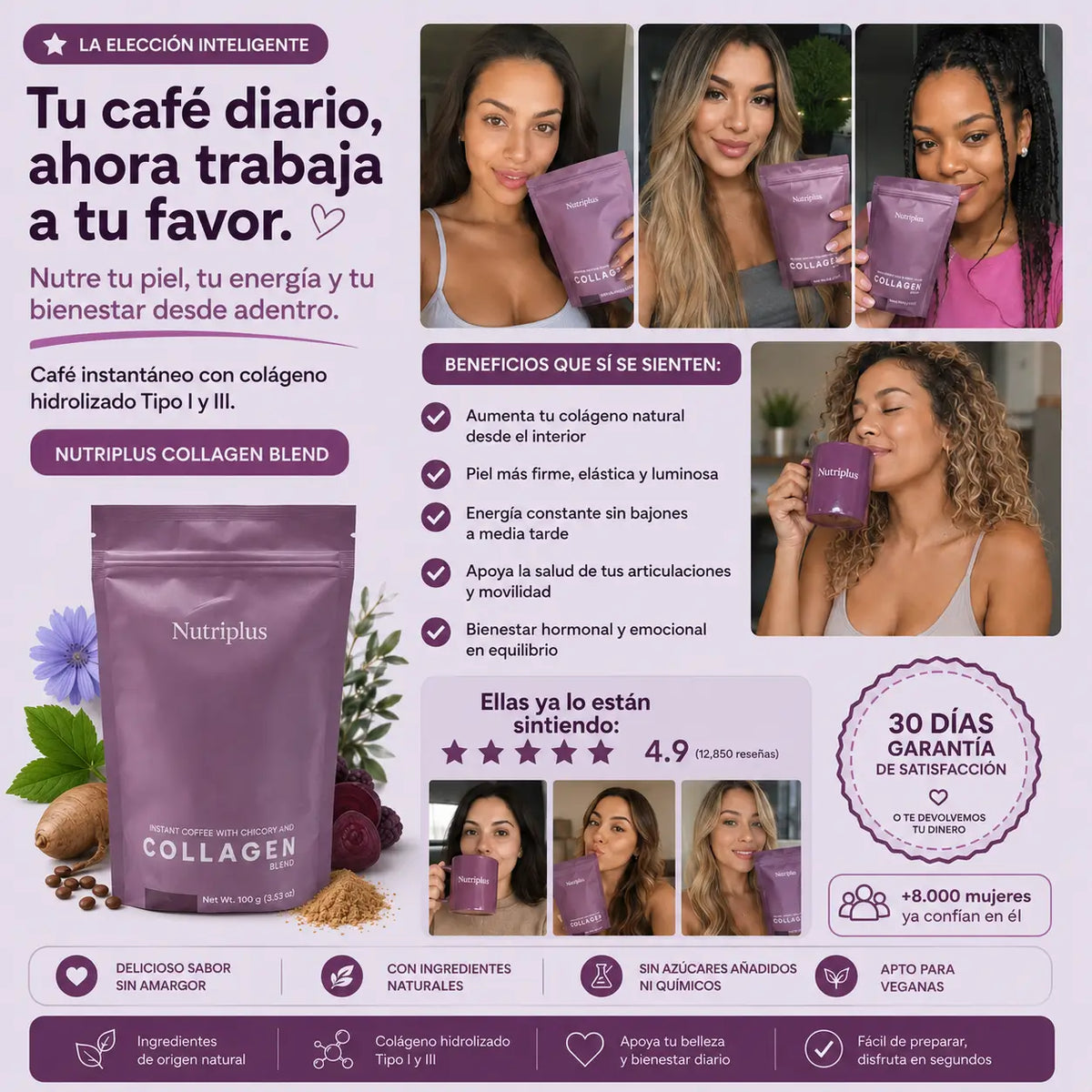 NutriPlus® — Toda la energía del café, sin destruir tu colágeno