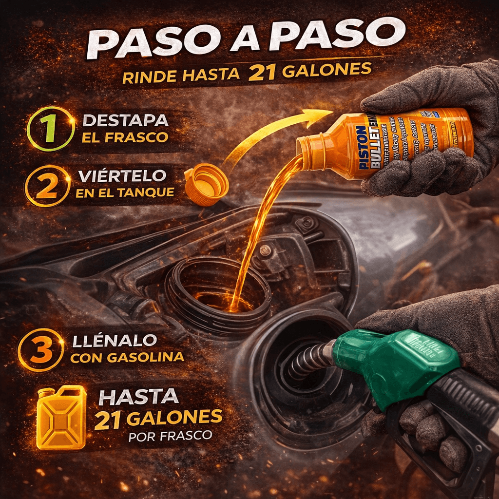 Pistón Bullet® 3x1- Limpia y potencia tu motor + Guia GRATIS