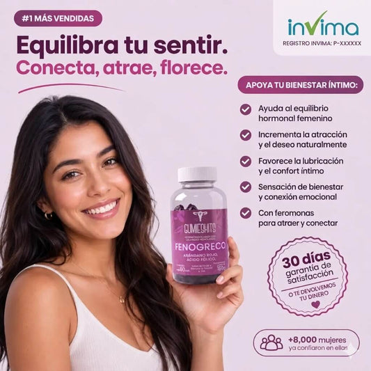 GOMITAS DE FEROMONAS DE FENOGRECO® - Tu pareja lo notara en la primera semana
