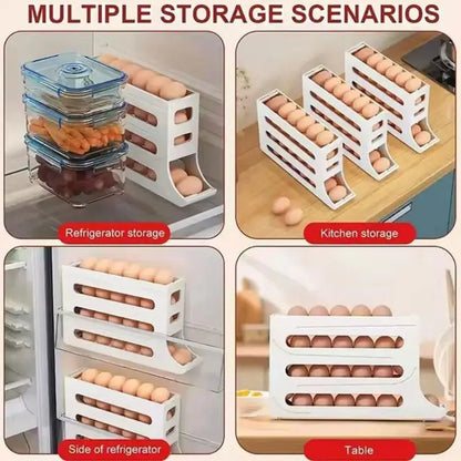 FreshEggs® Organizador De Huevos 4 Niveles- cocina siempre ordenada
