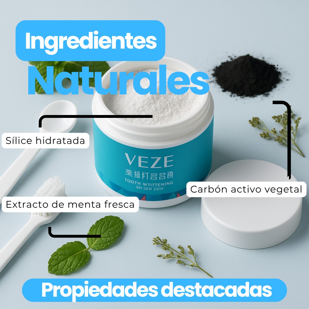 Polvo Natural Blanqueador Dental - VEZE