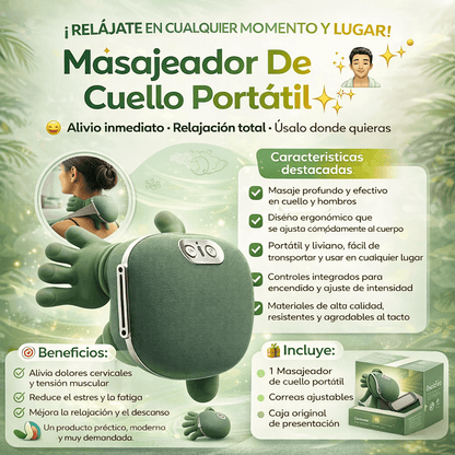 RelaxPro® Masajeador 4 en 1 Alivio Profundo en Casa- Incluye Guia GRATIS
