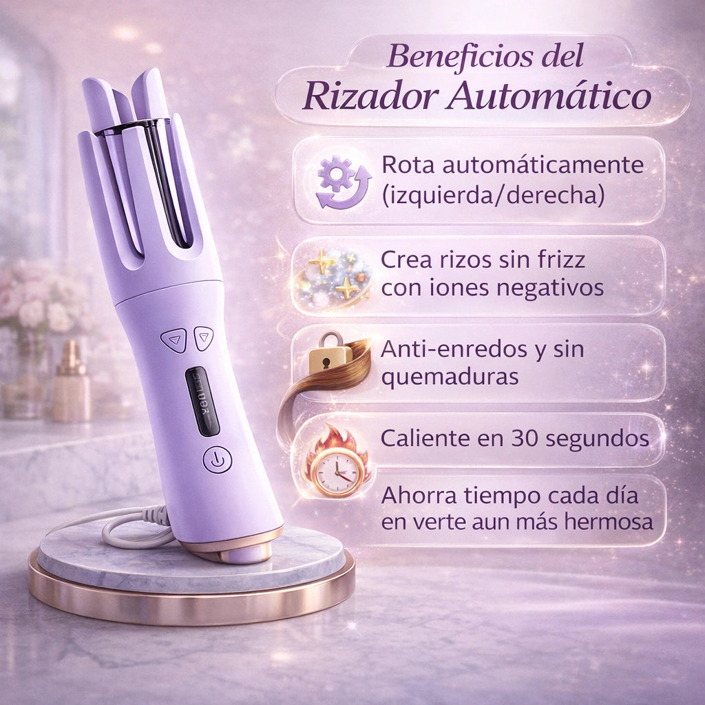 RizoLux - ¡Rizos perfectos sin esfuerzo! + Cepillo Secador Iónico Profesional GRATIS