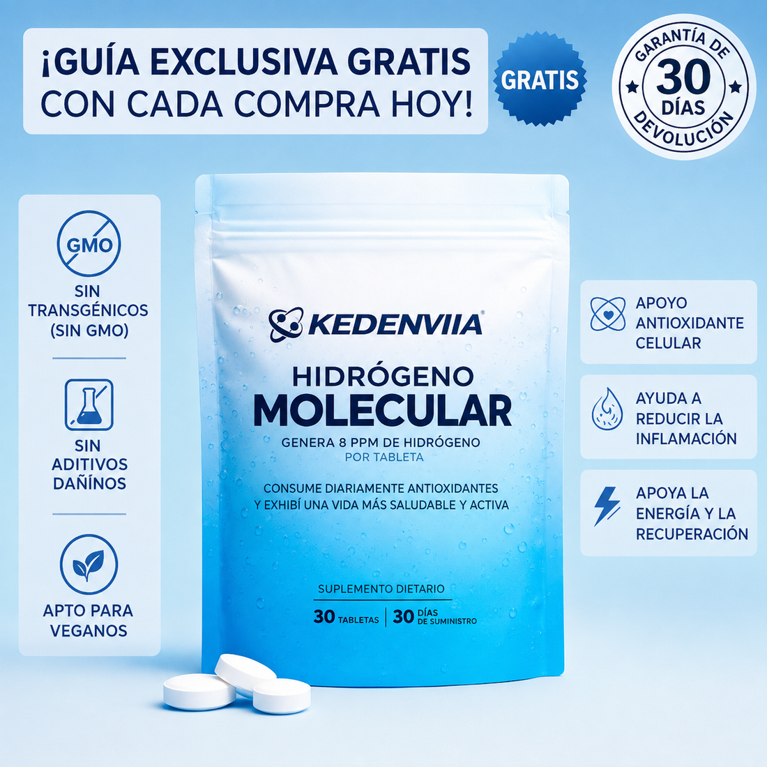 Hidrogeno molecular- Acaba con el reflujo nocturno y vuelve a sentirte normal.