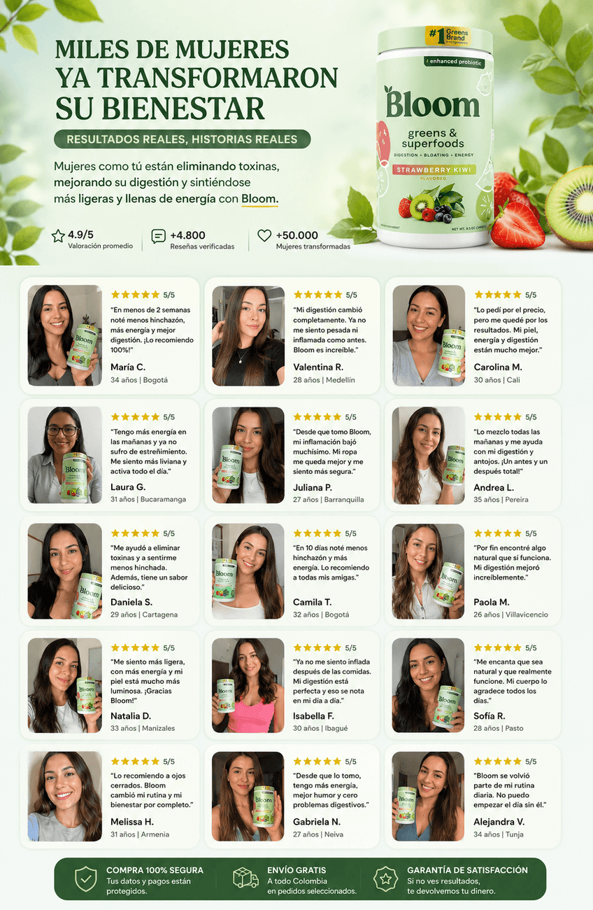Testimonios colombianas Bloom Greens