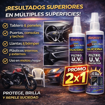 Dissan Pro® - Spray Brillador de Carro 2x1