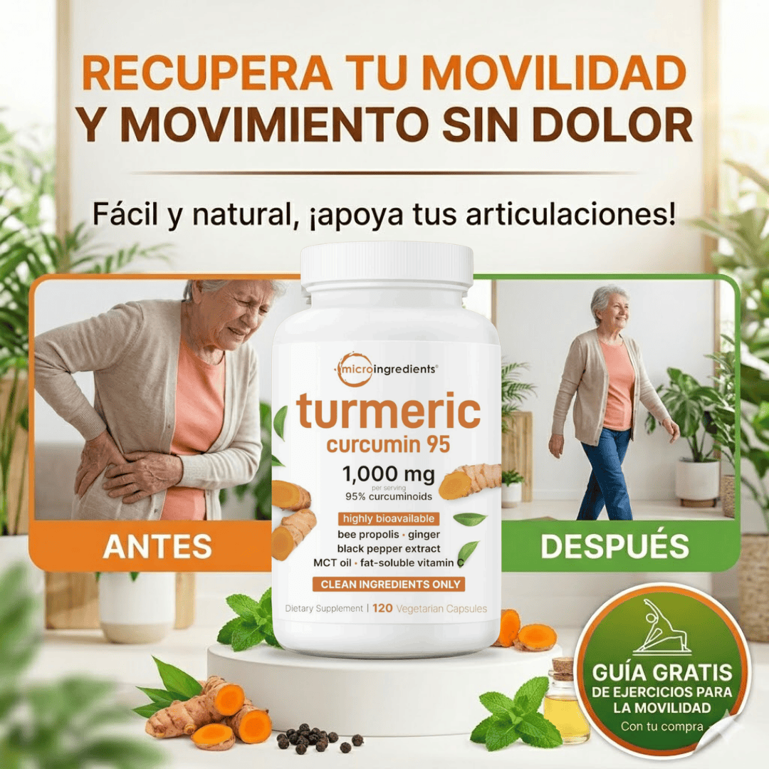 TUMERIC CÚRCUMA®: ALIVIA EL DOLOR DE CADERA EN POCO TIEMPO - INCLUYE GUÍA DE EJERCICIOS PARA MEJORAR LA MOVILIDAD
