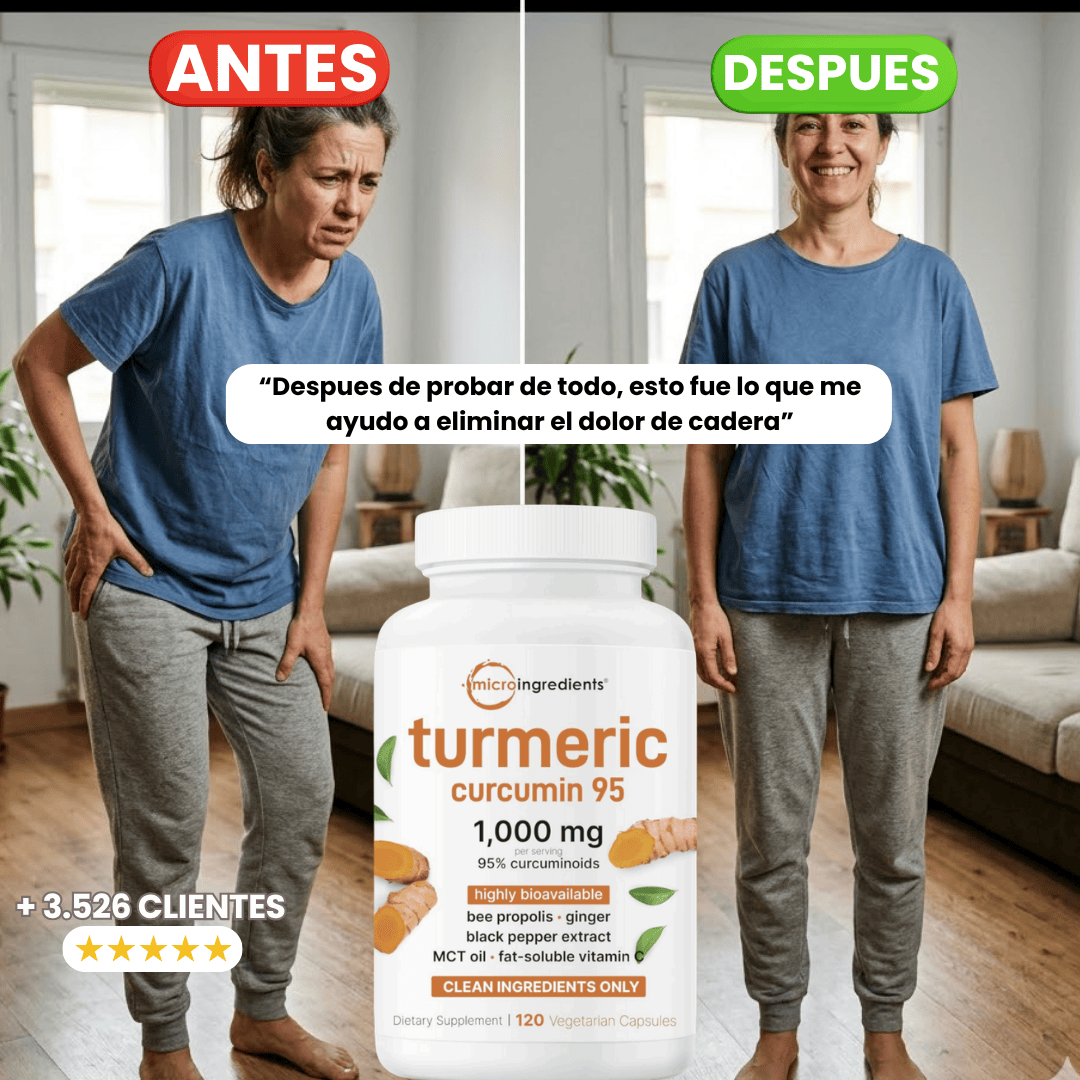 TUMERIC CÚRCUMA®: ALIVIA EL DOLOR DE CADERA EN POCO TIEMPO - INCLUYE GUÍA DE EJERCICIOS PARA MEJORAR LA MOVILIDAD