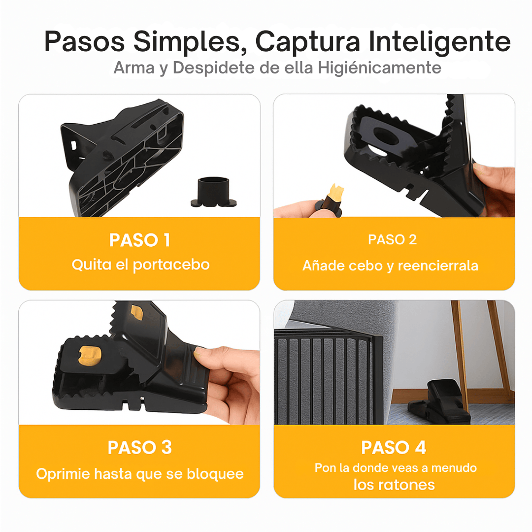 Muizenc™ Trampa Para Ratones Pack X 5 Unidades Reutilizables