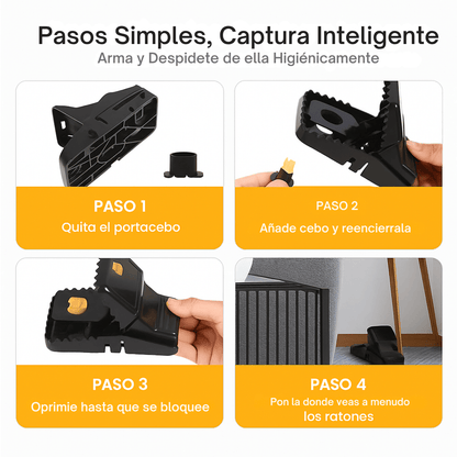 Muizenc™ Trampa Para Ratones Pack X 5 Unidades Reutilizables