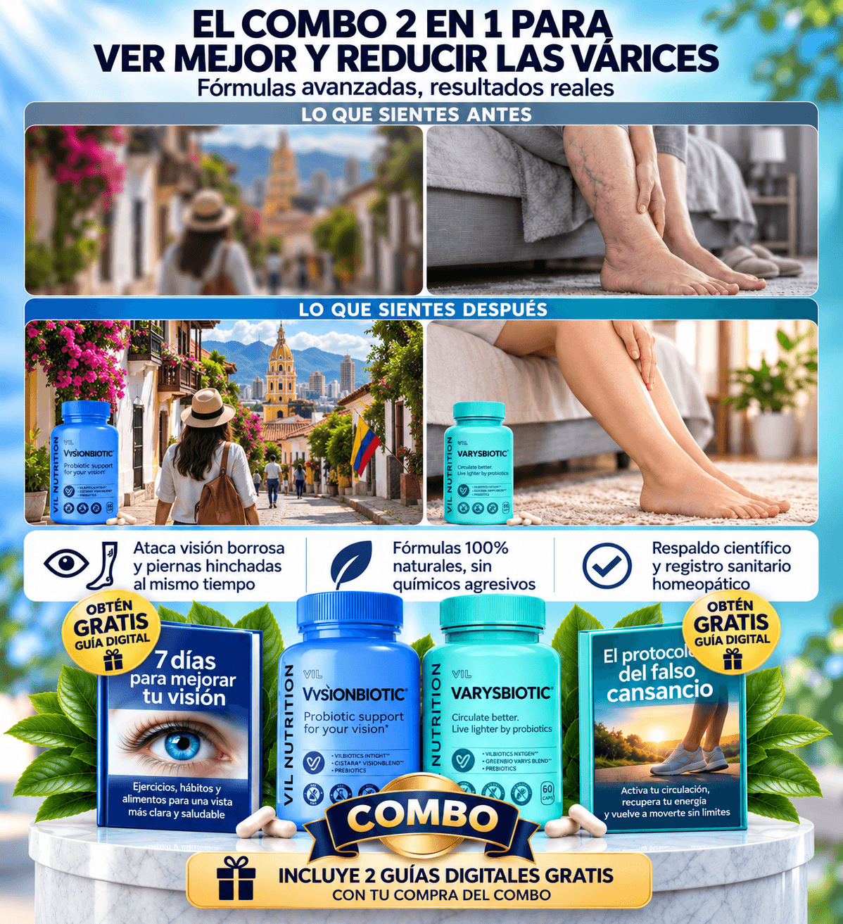 COMBO VIL 2X1 - Elimina varices y recupera tu visión + ¡Guias Gratis de regalo!