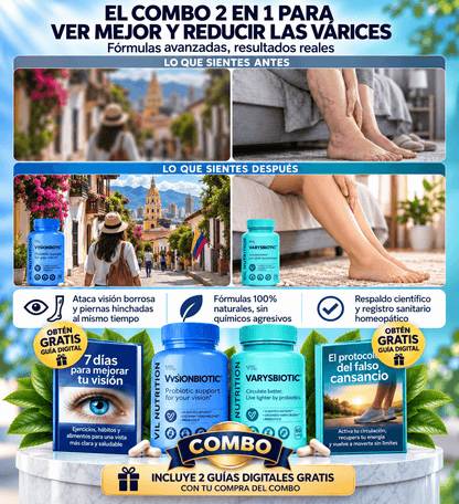 COMBO VIL 2X1 - Elimina varices y recupera tu visión + ¡Guias Gratis de regalo!
