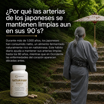 Nattokinase disuelve obstrucciones y limpia tus arterias equilibrando la presion arterial + Guia GRATIS "El Protocolo del Falso Cansancio"