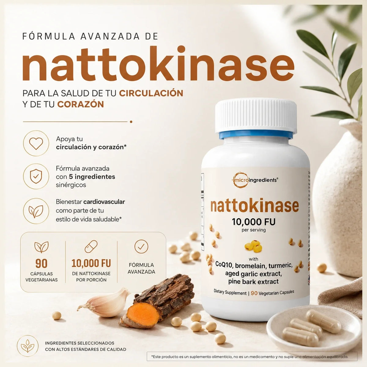 Nattokinase disuelve obstrucciones y limpia tus arterias equilibrando la presion arterial + Guia GRATIS "El Protocolo del Falso Cansancio"