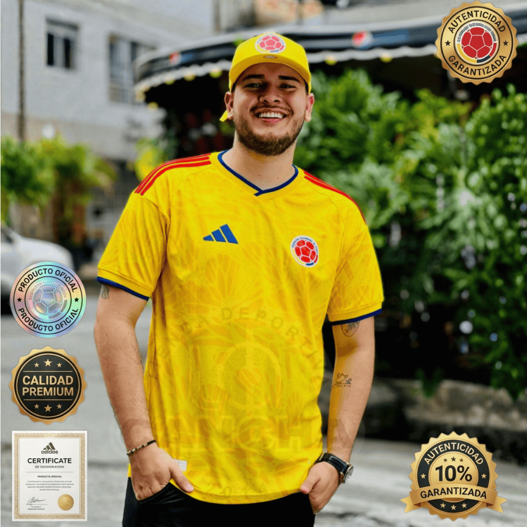 CAMISETA OFICIAL SELECCIÓN COLOMBIA® 2026 FIFA + CAJA OFICIAL EDICION MUNDIAL