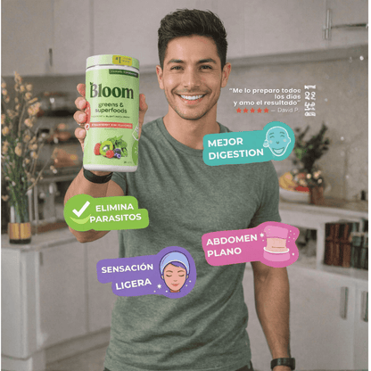 BLOOM GREENS: AYUDA A ELIMINAR TUS PARASITOS EN POCO TIEMPO- INCLUYE GUIA DE RECETAS SALUDABLES
