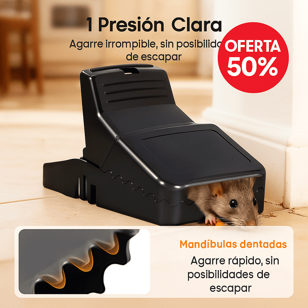 Muizenc™ Trampa Para Ratones Pack X 5 Unidades Reutilizables