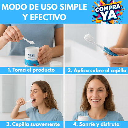 Polvo Natural Blanqueador Dental - VEZE