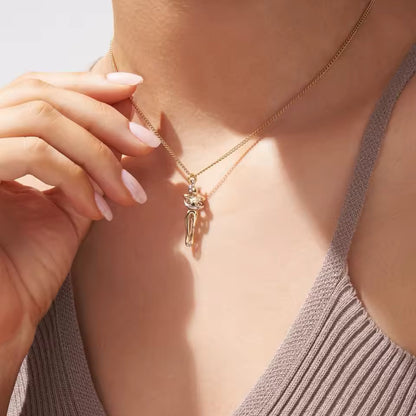 Un amor eterno collar en acero inoxidable + caja de regalo gratis.