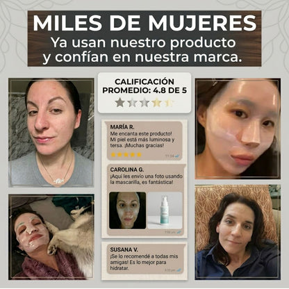 Kit x4 mascarillas de BIO-Colageno Coreano - Hidrata, rejuvenece, elimina acné y manchas pos acné