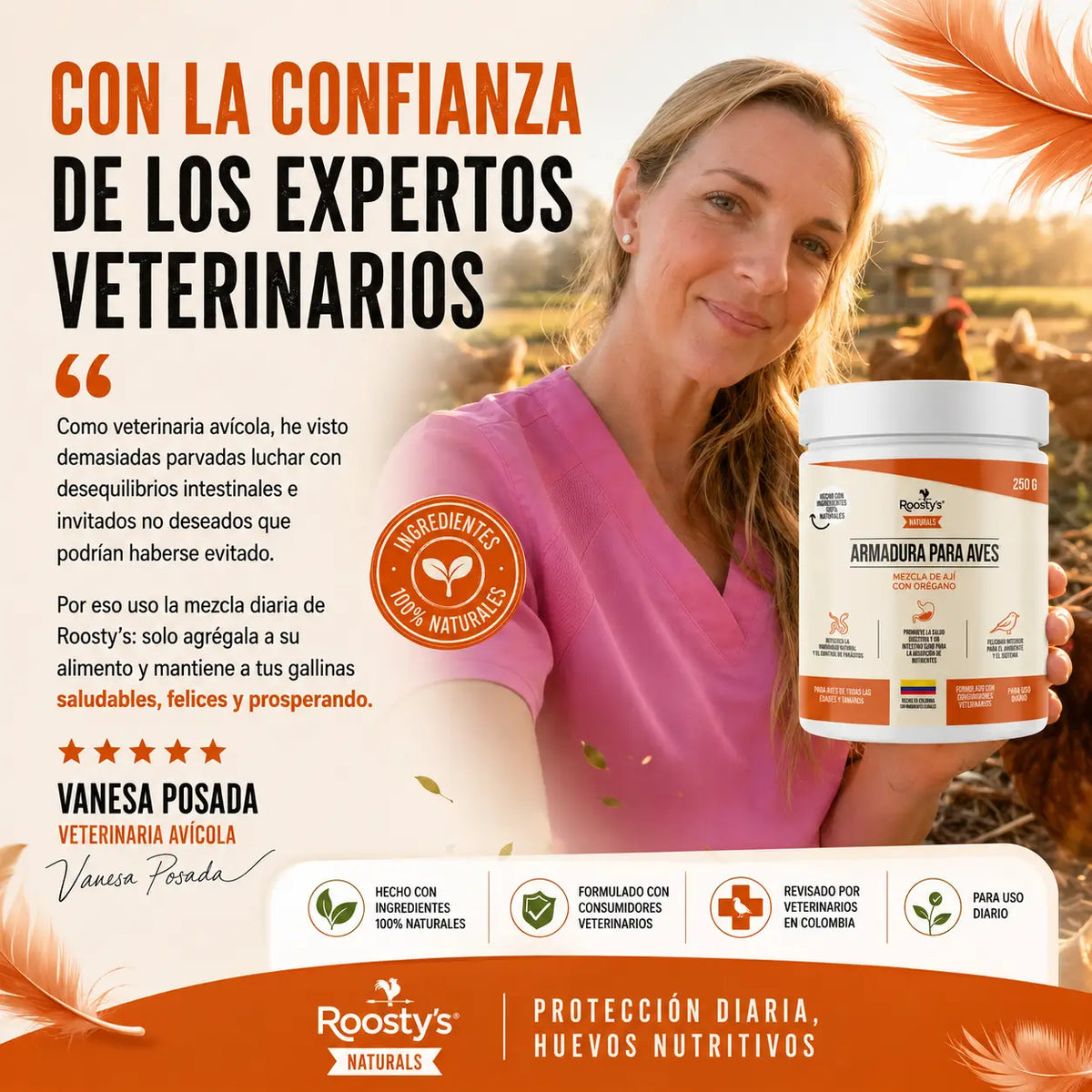 Armadura para Aves® 2x1 — Gallinas más sanas y más huevos en 30 días - Incluye GUÍA GRATIS + Envío Gratis