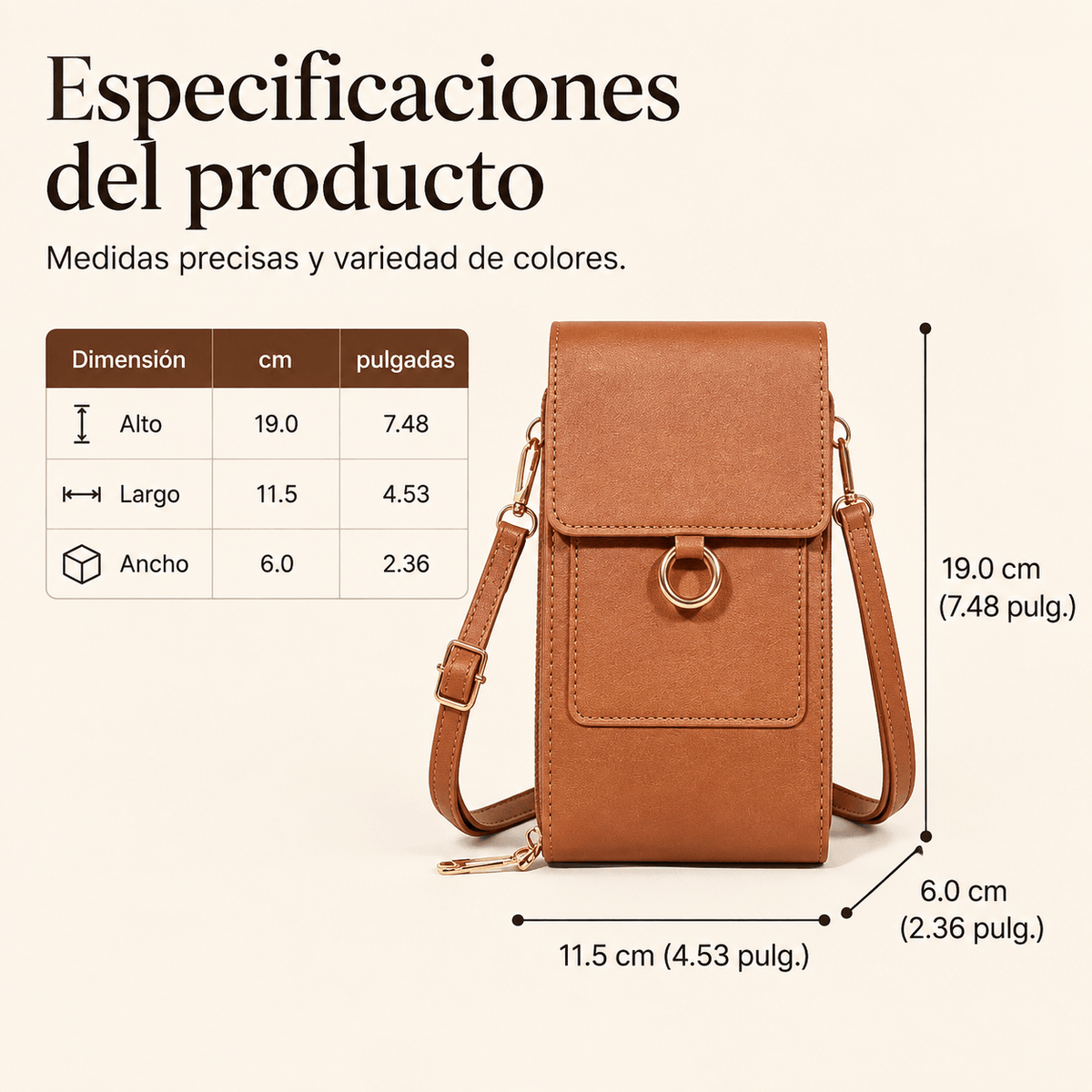Bolso Mágico Touch porta celular y documentos TODO EN UNO