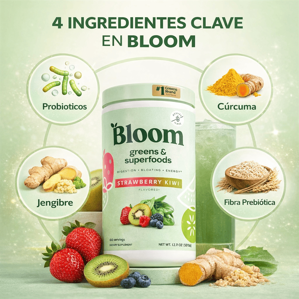 BLOOM GREENS: AYUDA A ELIMINAR TUS PARASITOS EN POCO TIEMPO- INCLUYE GUIA DE RECETAS SALUDABLES