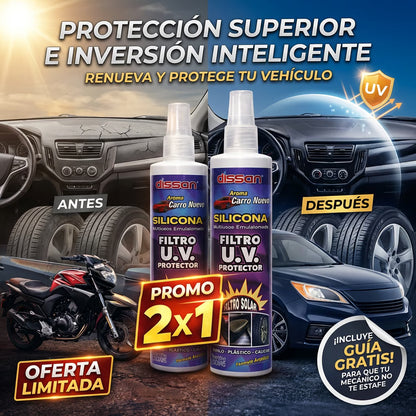 Dissan Pro® - Spray Brillador de Carro 2x1
