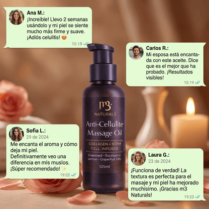 M3 Naturals℗- Anticelulitis Reafirmante + Guía GRATIS para el Cuidado de la Piel