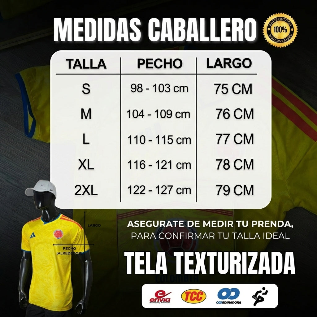 CAMISETA OFICIAL SELECCIÓN COLOMBIA® 2026 FIFA + CAJA OFICIAL EDICION MUNDIAL