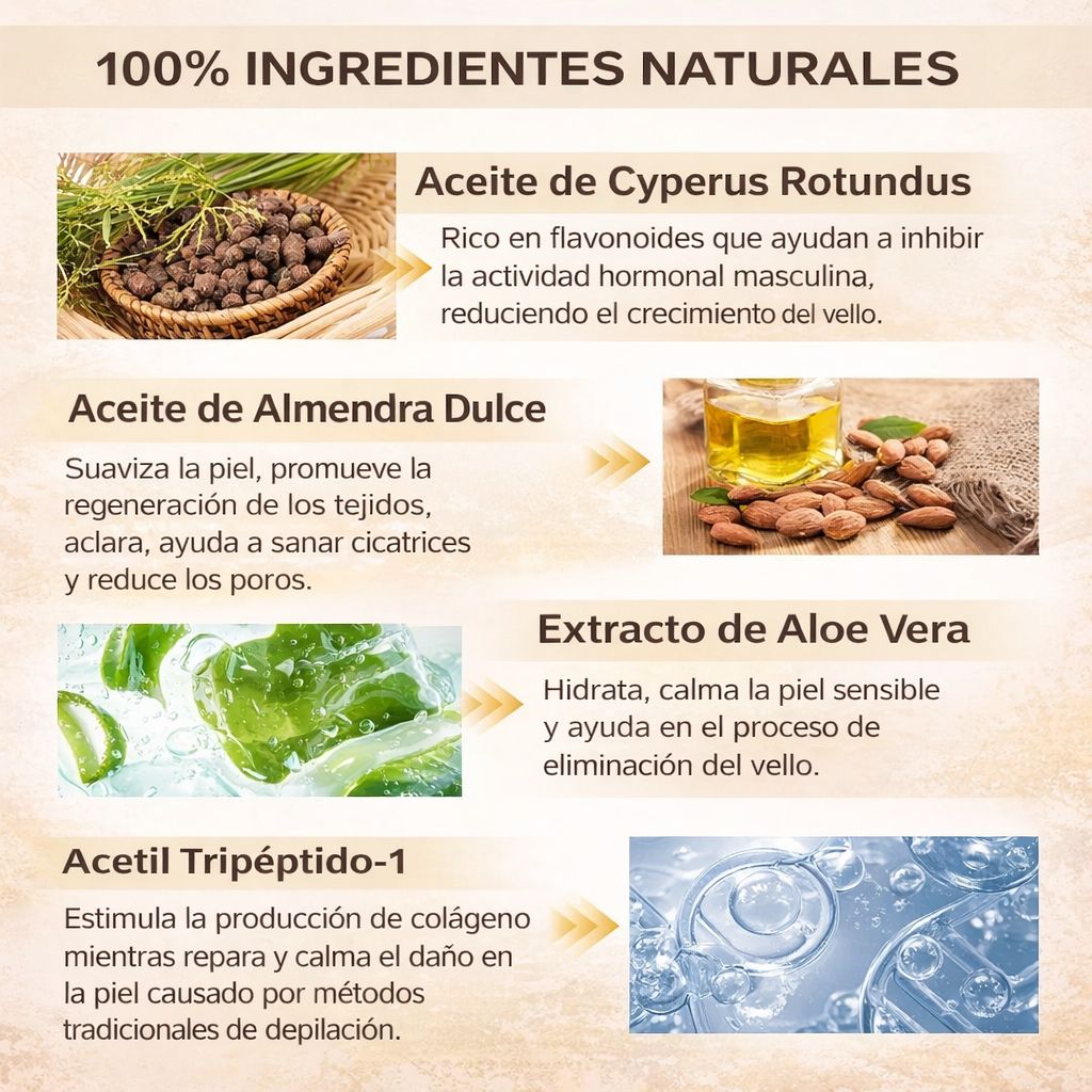 Cyperus Rotundus Oil 30ml - ¡Reduce crecimiento de vello sin irritaciones!