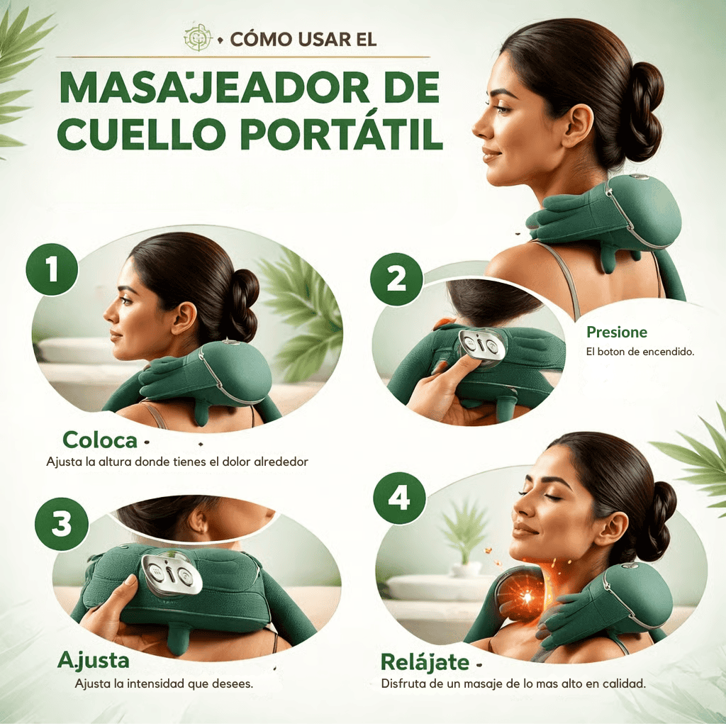 RelaxPro® Masajeador 4 en 1 Alivio Profundo en Casa- Incluye Guia GRATIS