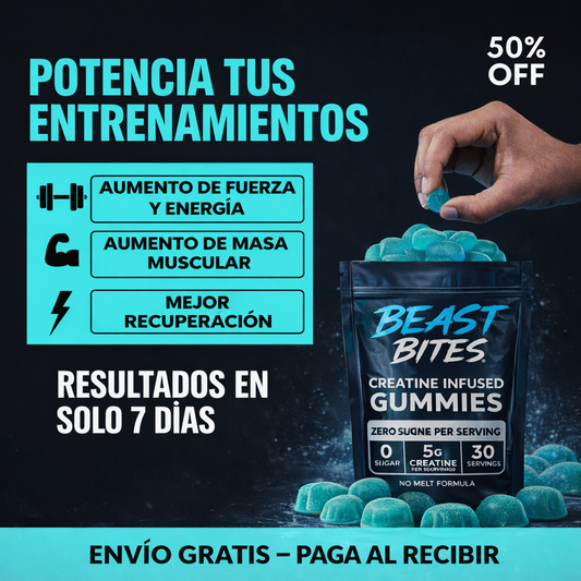Beast Bites™ | Incrementa tu masa muscular con gomitas