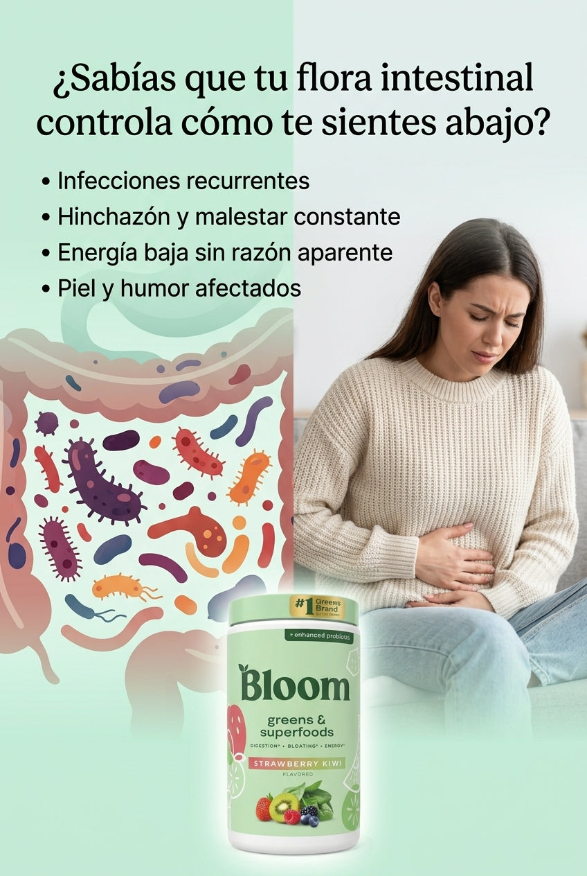Flora intestinal femenina desequilibrada