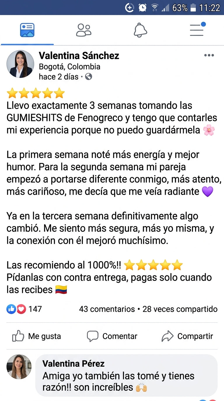 Facebook — Valentina S. · 5 estrellas ★★★★★