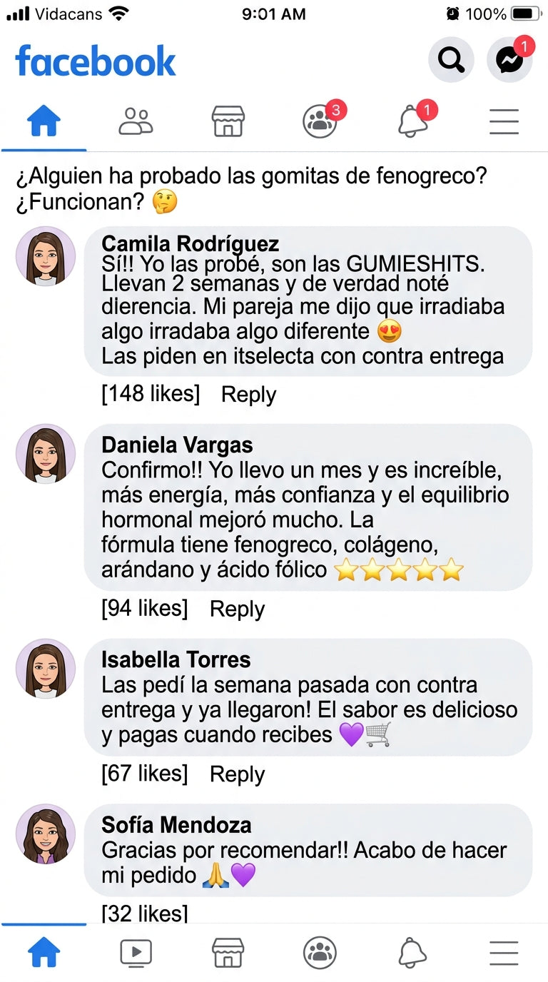 Facebook — comentarios reales de colombianas